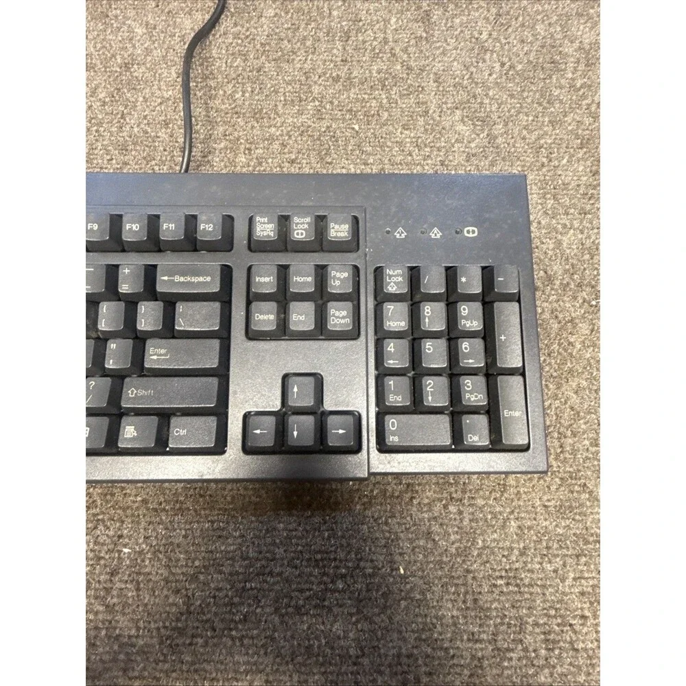 IBM Black Wired Keyboard KB-9910 Works